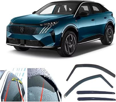 4x Wind Deflectors for Peugeot 3008 / e-3008 2024 2025 2026 2027 Rain Guards Weather Shields Sun Visors