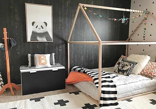 Vista 6 de Hauteloom Erath - Alfombra de pelo largo para sala de estar y dormitorio, pelo alto, color negro, gris, marfil, 2 x 3 pies