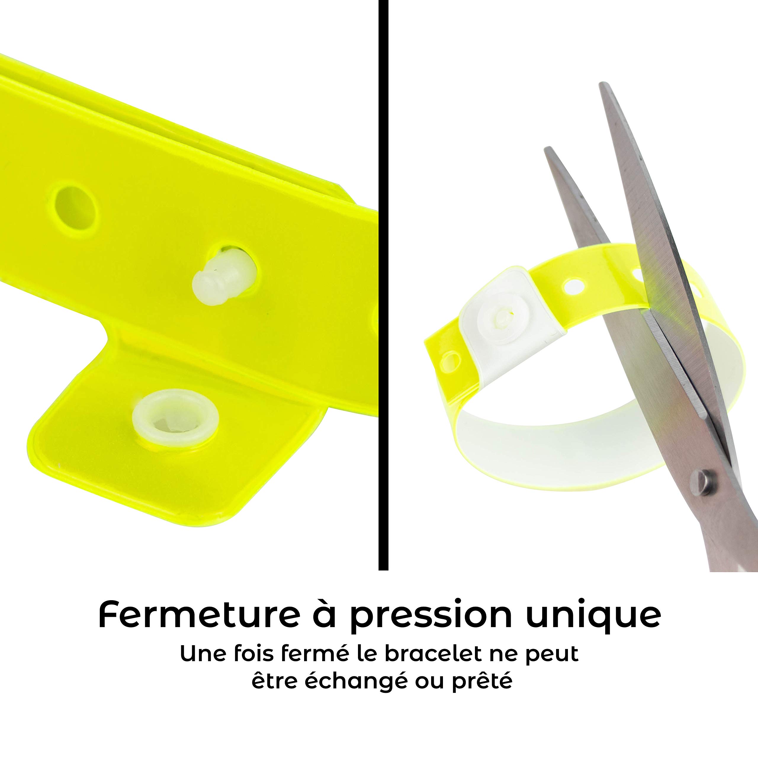 iboo 100 Braccialetti in Plastica Vinile per Eventi Festival Sicurezza 25 x 1,6 cm