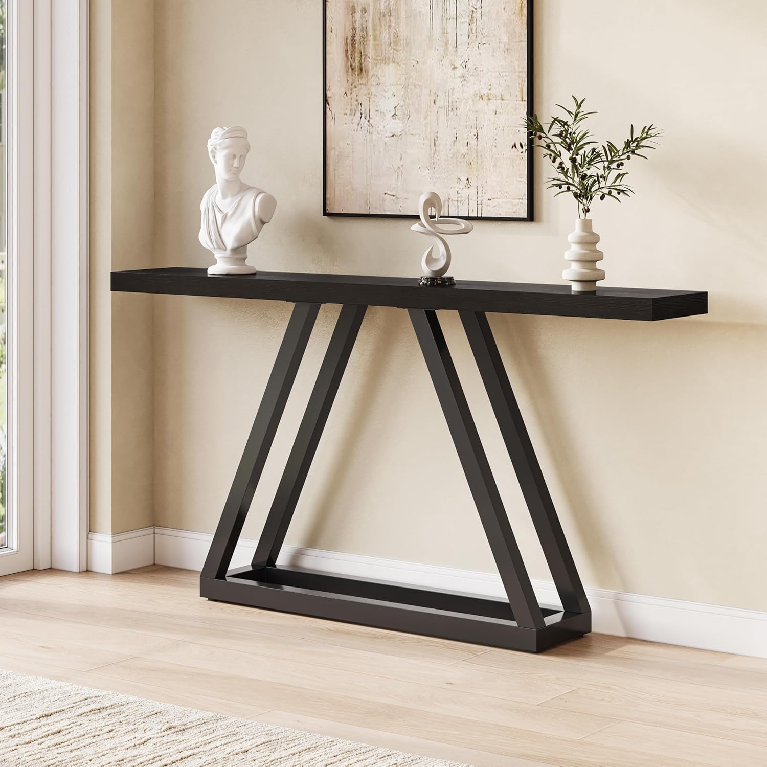 Tribesigns Tavolo consolle stretto da 160 cm (nero)
