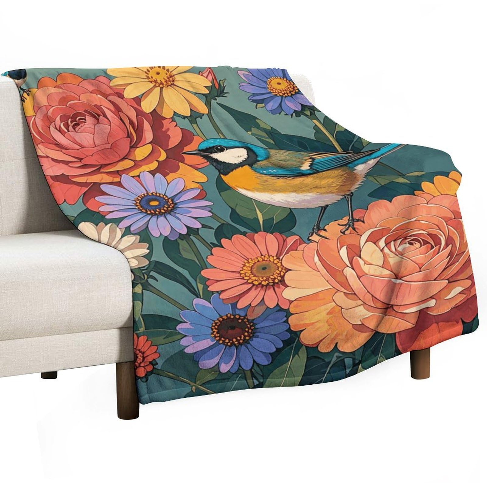 Couverture en flanelle douce légère confortable 152x203cm pour canapé et lit