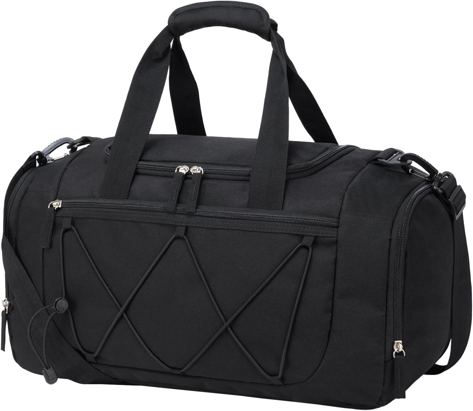 Gym Bag for Men - 18 Inches Small Duffle Bag for Travel Lightweight Duffel Bag with Shoe Compartment Personal Item Travel Bag Weekender Bag for Travel Sports Gym - Black