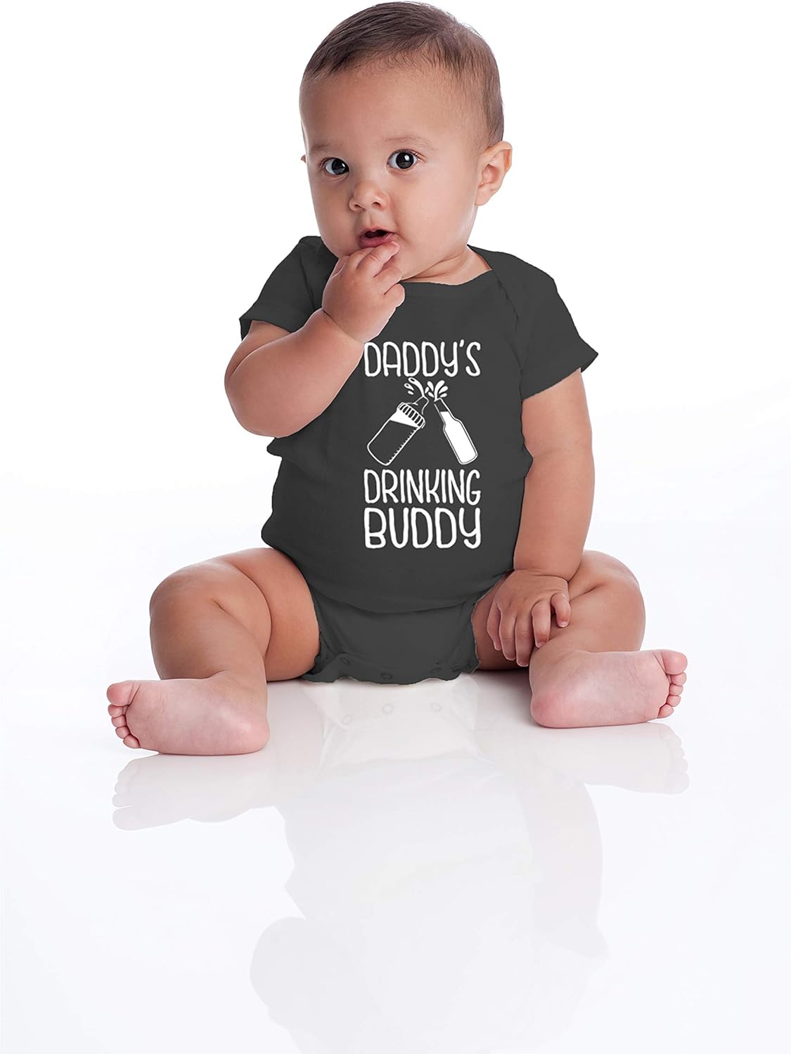 Belle Homie Daddy's Drinking Buddy - Funny Baby Essentials Bodysuit - Infants Outfit Newborn Unisex Rompers - Image 4