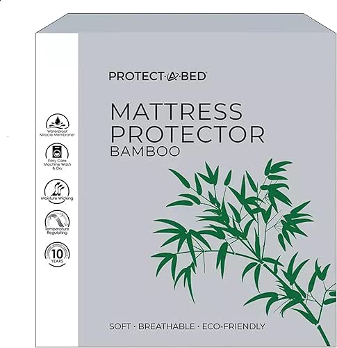 Protect-A-Bed, Rayon Made from Bamboo Waterproof Mattress Protector, Breathable, Noiseless,