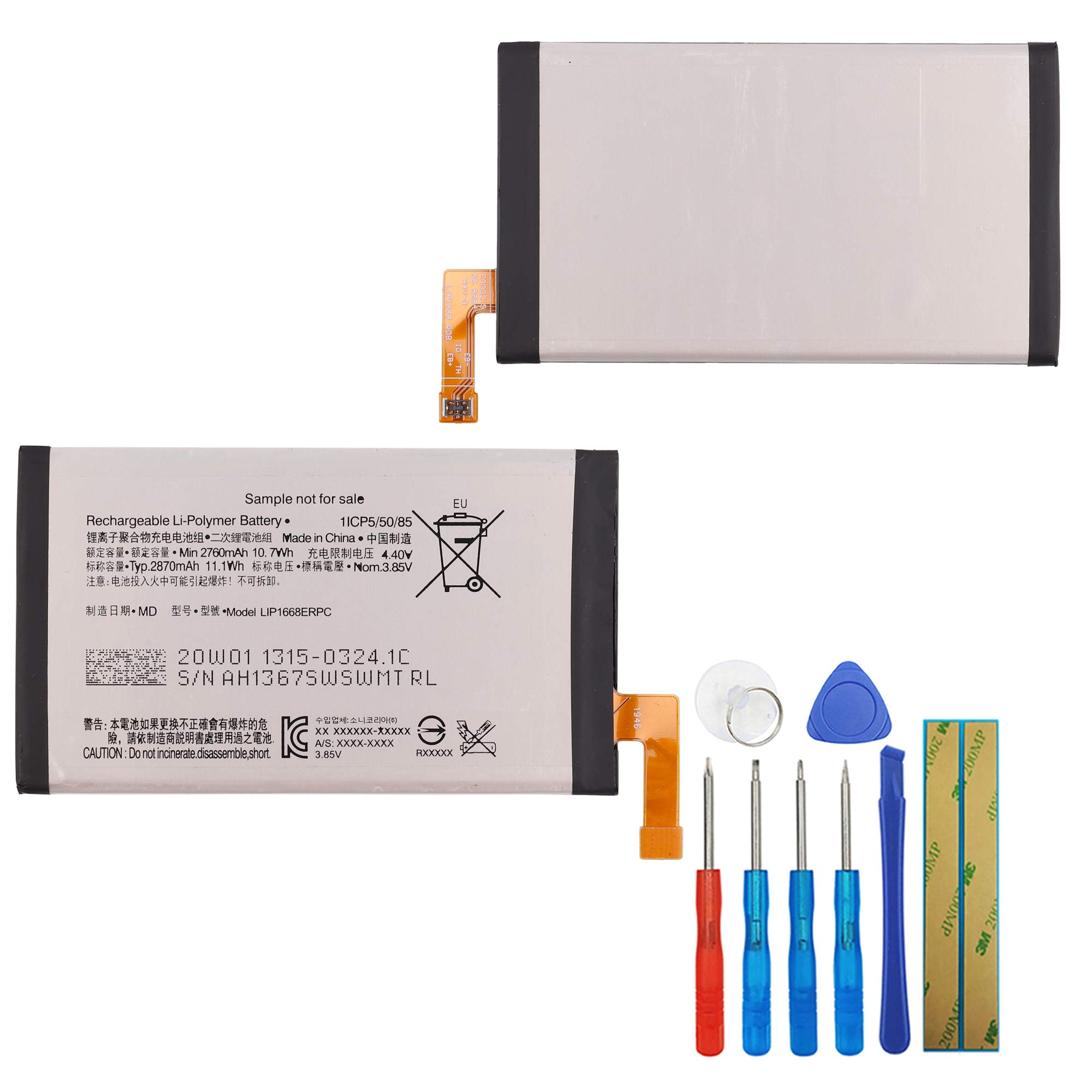 Battery LIP1668ERPC Compatible with Sony Xperia 10 I3123 SNYSQ68 with Tools