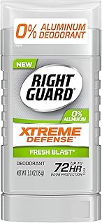 Right Guard Xtreme Defense Aluminum-Free Deodorant, Fresh Blast, 3 oz