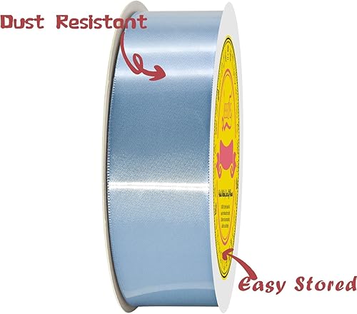 Miniatura 240 de Cinta de satén verde esmeralda de doble cara de 1-1/2 pulgadas x 50 yardas, cinta de poliéster verde esmeralda para envolver regalos, muy adecuada