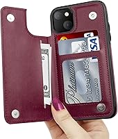 Vista 141 de LETO para iPhone 15 Pro Funda tipo cartera - Tapa tipo folio con patada - Diseños de moda - Tarjetero - Funda protectora para mujeres y niñas - 6.1