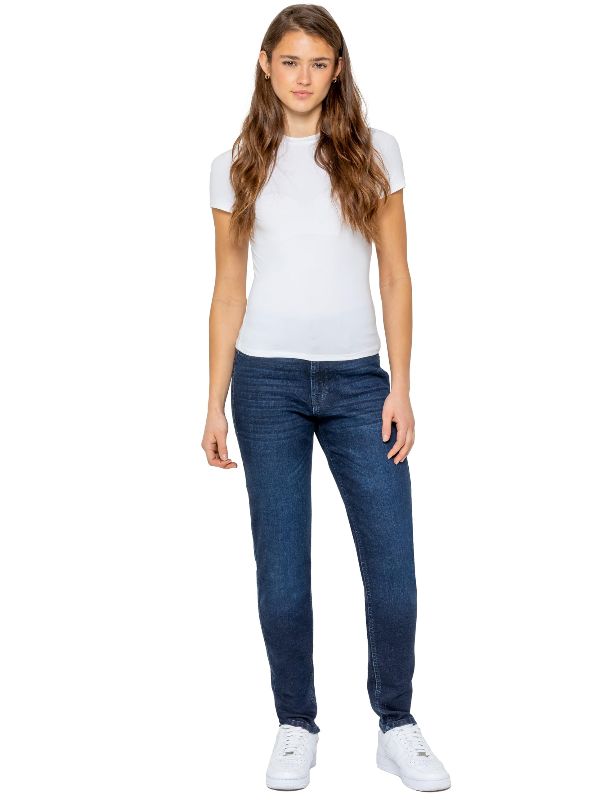 989Zé ENZO Womens Mom Jeans Ladies High Waisted Casual Cotton Regular Fit Stretch Denim Trouser Pants EZL658_Jeans Indigo 10 R