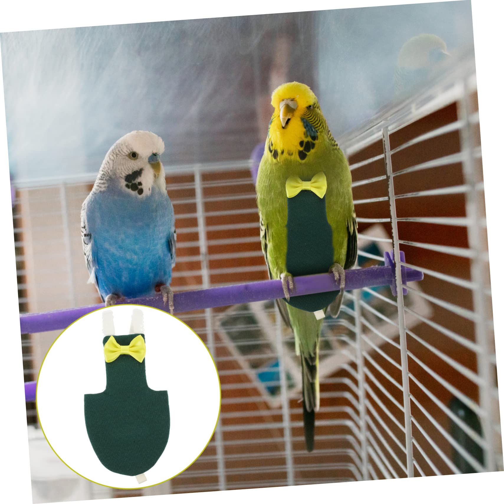 Pannolino Per Pappagalli E Uccelli - In Cotone Lavabile, Con Fiocco Decorativo, Taglia 12x6 Cm - Foto 7