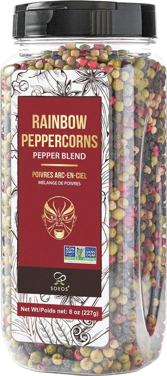 Soeos Peppercorn Grinder Rainbow Peppercorns