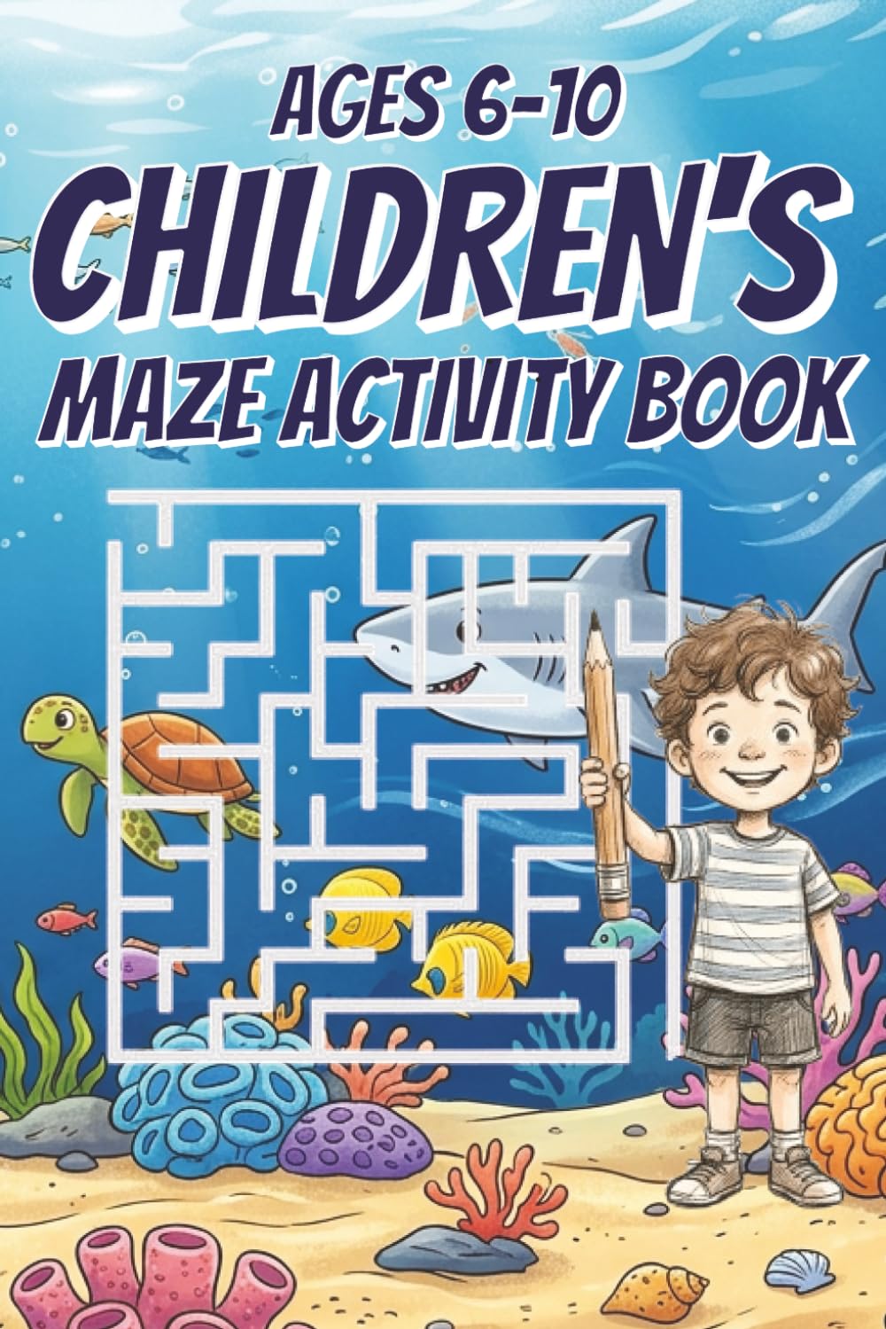 Children's Maze Activity Book: Maze Activity book for Children | Help occupy the Mind, Sharpen Skills, and Having Fun! | 6x9 inches, 120 pages | 50+ mazes | Solutions Included