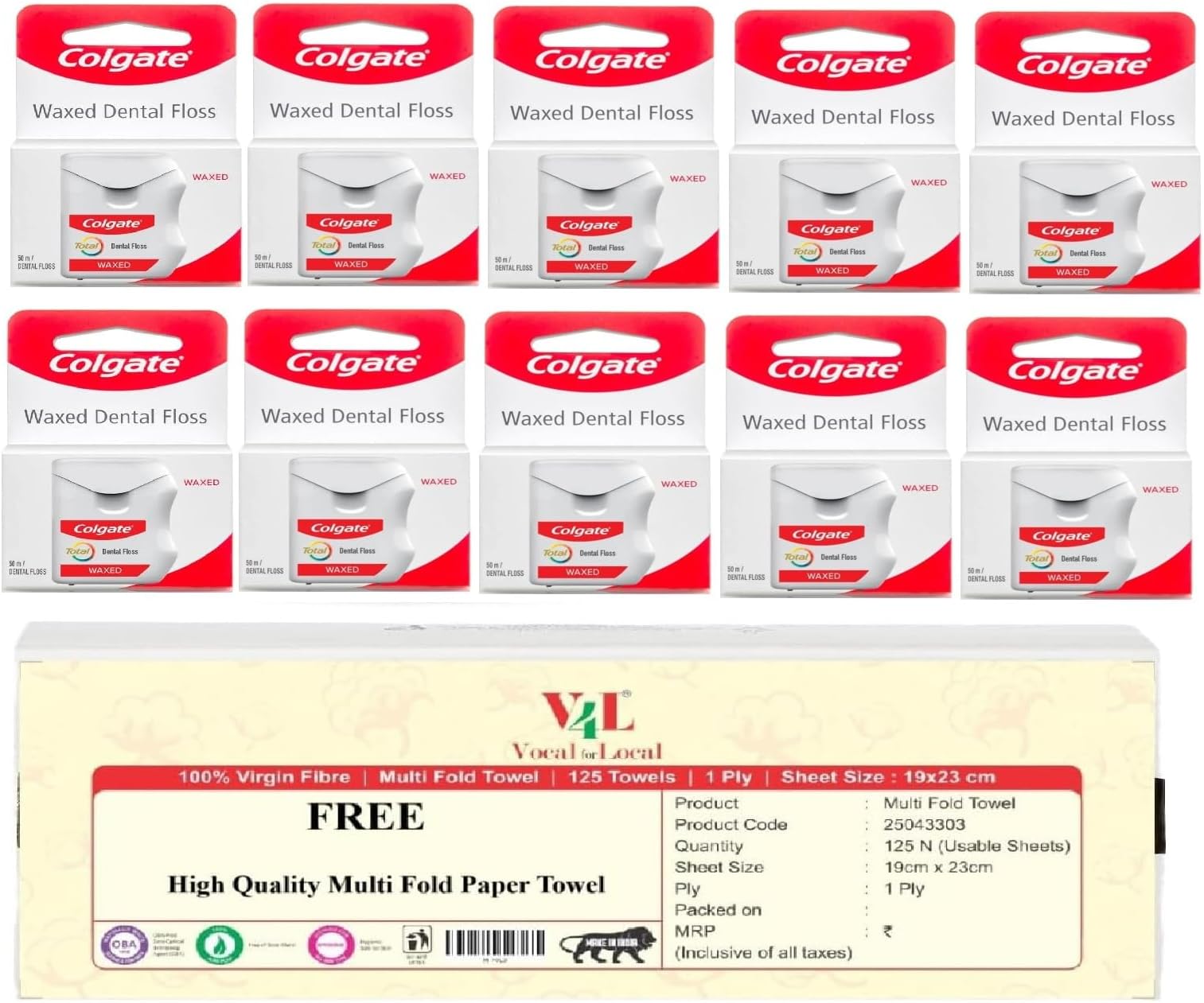 Total Dental Floss (Pack of 10)