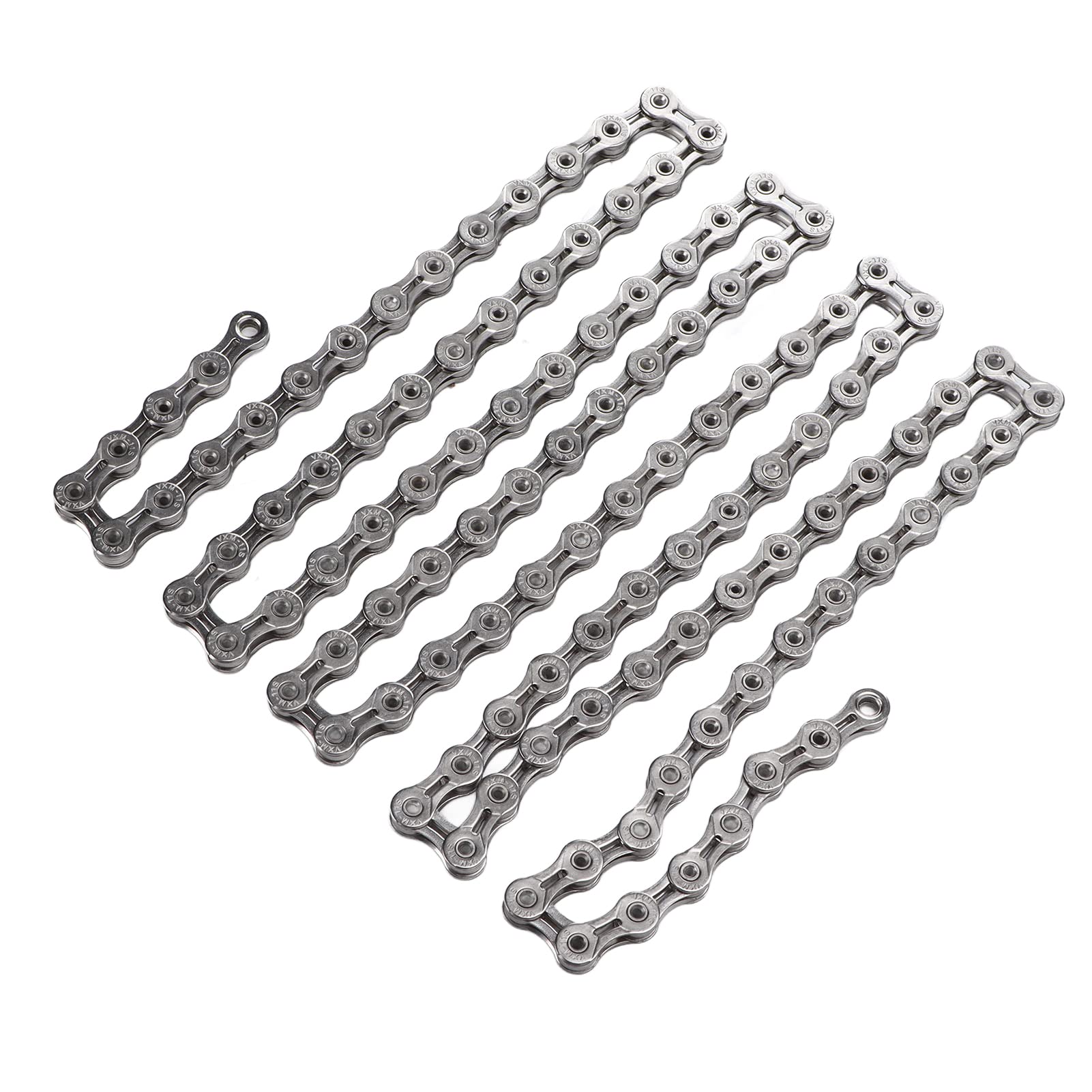 Catena per bici a 11 velocità Elettroplaccata cava piena ad alta resistenza 1/2x11/128 pollici Catena per bicicletta a 116 maglie per mountain bike da strada Acciaio ad alto