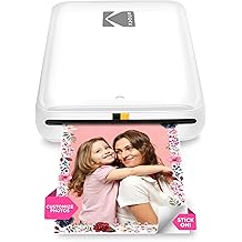 KODAK Step Instant Smartphone Photo Printer, Portable Mini Color Wireless Mobile Printer, Zink 2x3&rdquo; (5.1x7.5 cm) Sticky-Back Photos, Bluetooth Compatible with iOS &amp; Android Devices, Editing App, White