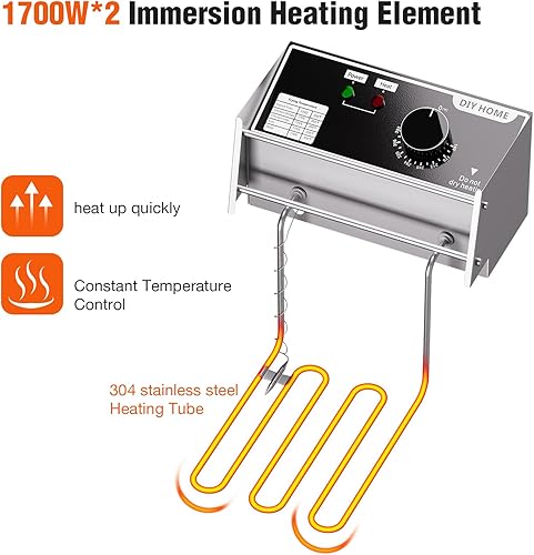 Miniatura 5 de Freidora de 20.7 cuartos de galón, freidora eléctrica de encimera de 3400 W con 2 bandejas extraíbles de 6.35 cuartos de galón, freidora comercial