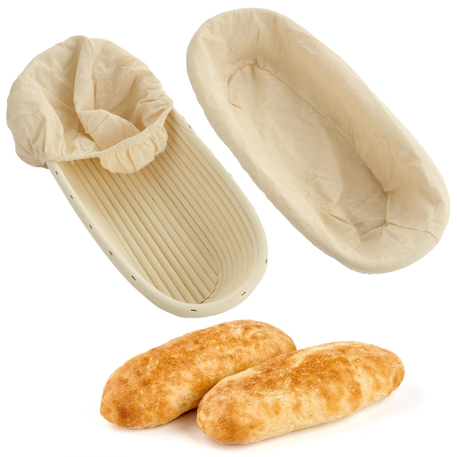 Cesta de prueba de pan Baguette Banneton de 15 pulgadas