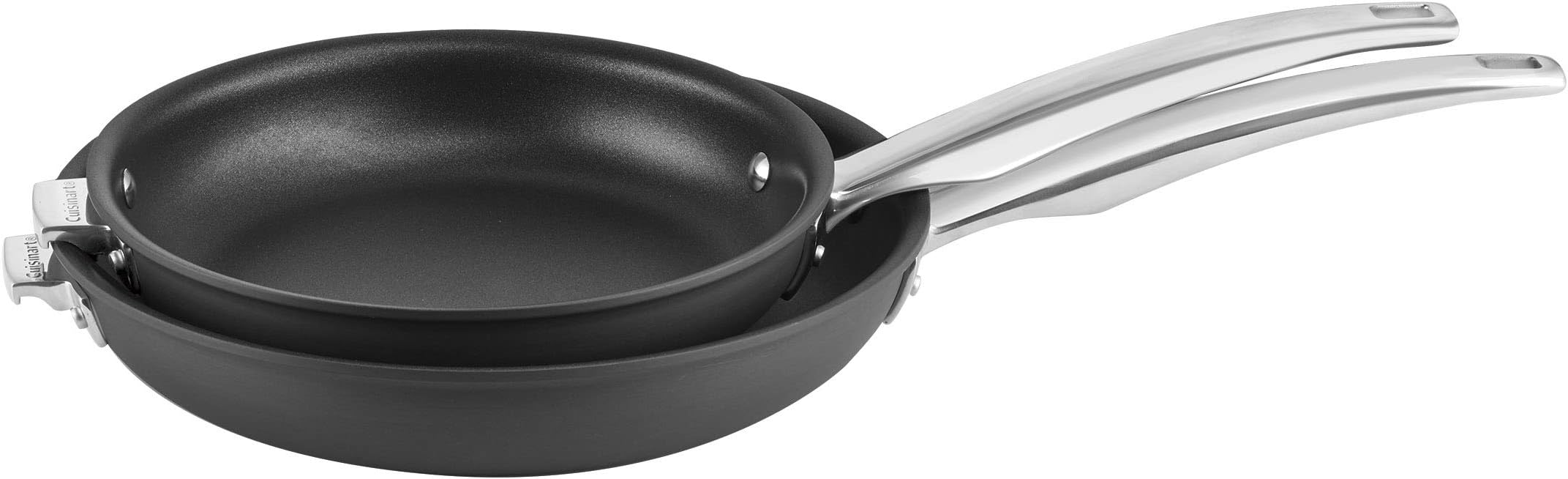 Cuisinart SmartNest 2pc. HardAnodized Nesting Skillet Set Home & Kitchen