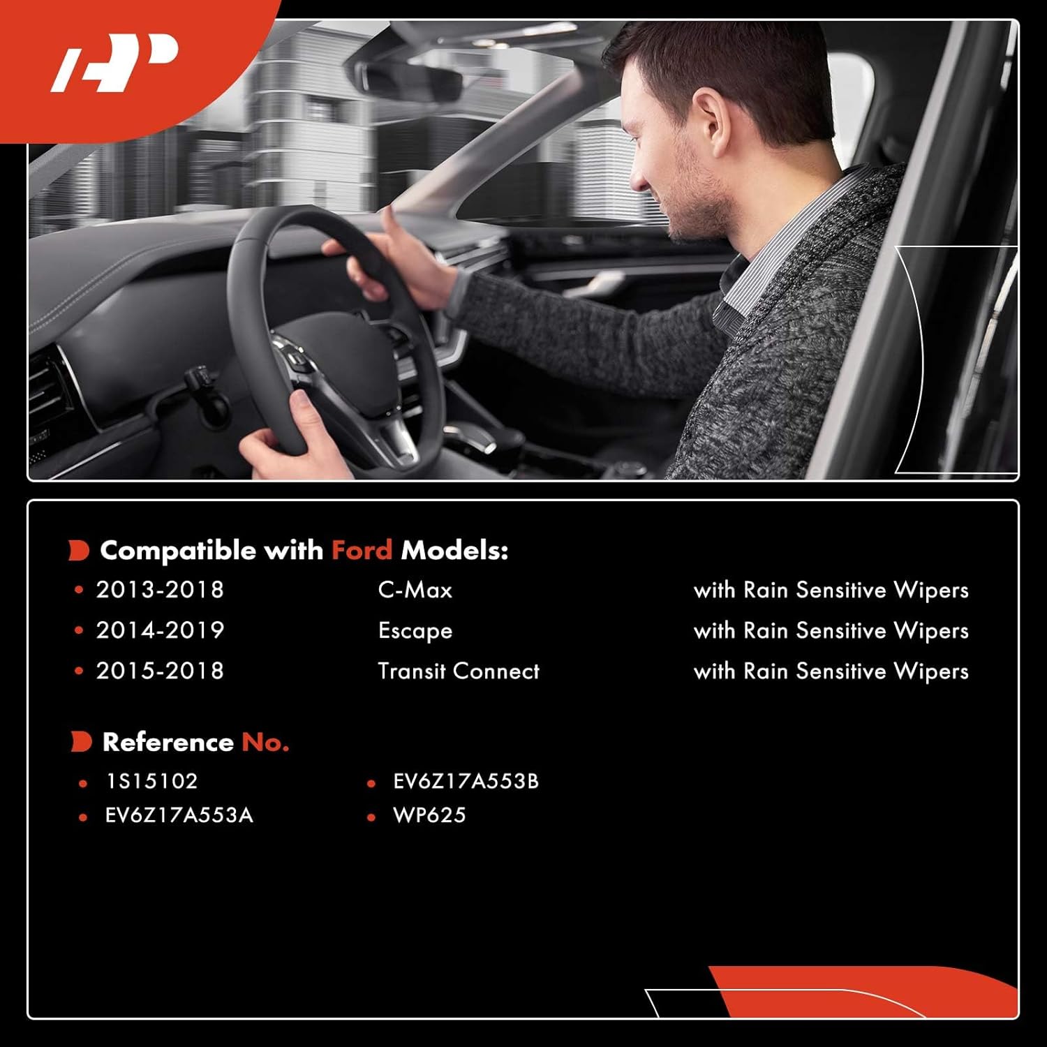 A-Premium Windshield Wiper Switch Assembly Compatible with Ford Escape 2014-2019, C-Max CMax 2013-2018, Transit Connect 2015-2018