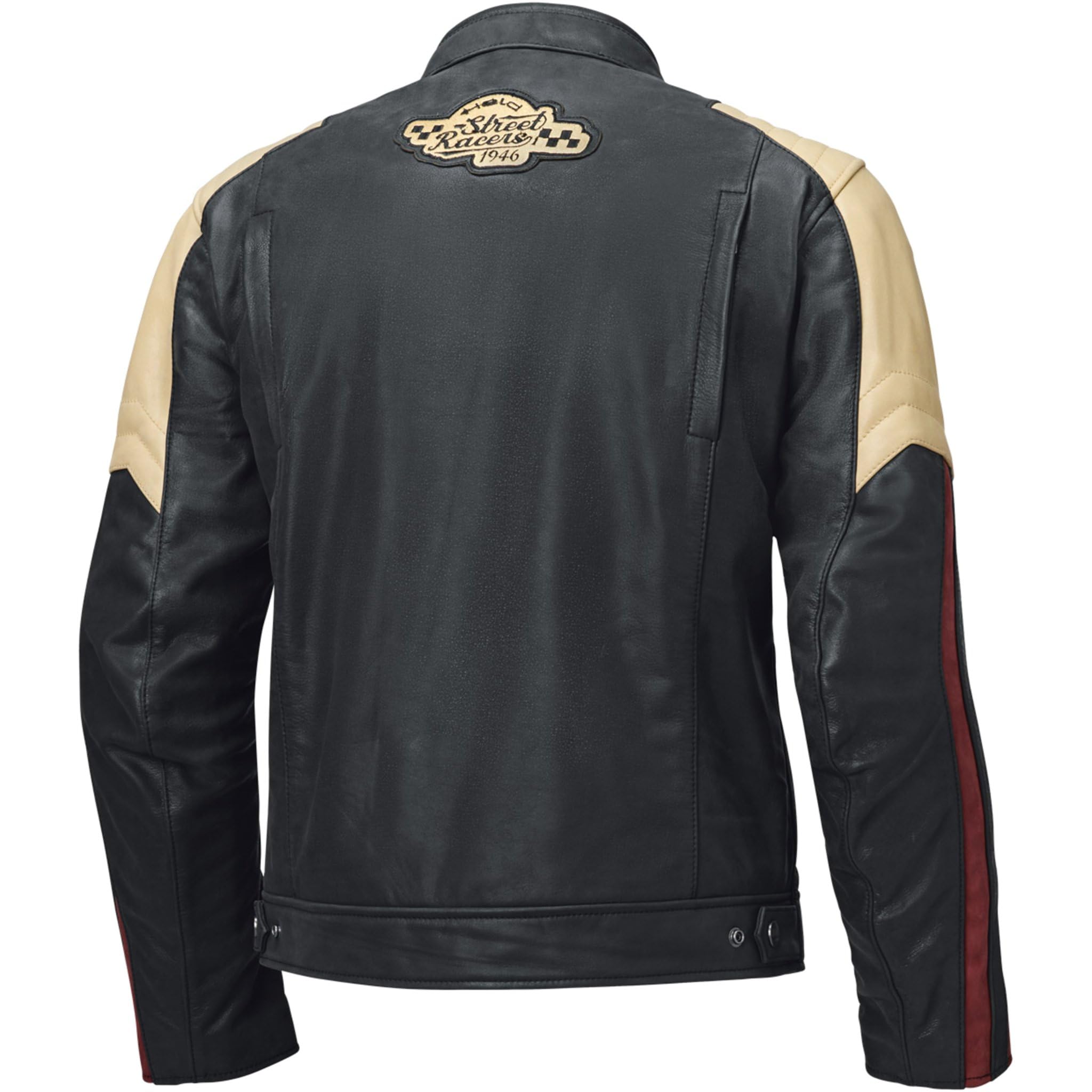 Held Baker 2 Giacca da moto in pelle, blu-beige-bordeaux, 52