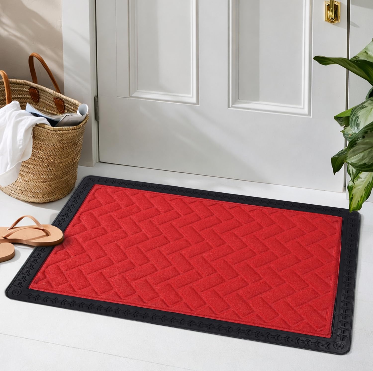 Galaxy Home Decor Waterproof Non-Slip Door Mat – 60x40 cm, Red Bricks | Heavy-Duty Polypropylene Mat for Home Entrance, Living Room, Office & Kitchen, Dirt Trapper for Entry Areas-image-7