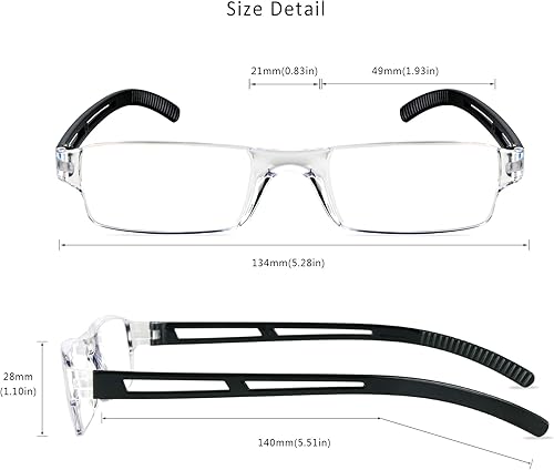 Miniatura 9 de LifeArt 4 pares de anteojos de lectura, anteojos con filtro de luz azul, anteojos de computadora para mujeres y hombres, marco de anteojos