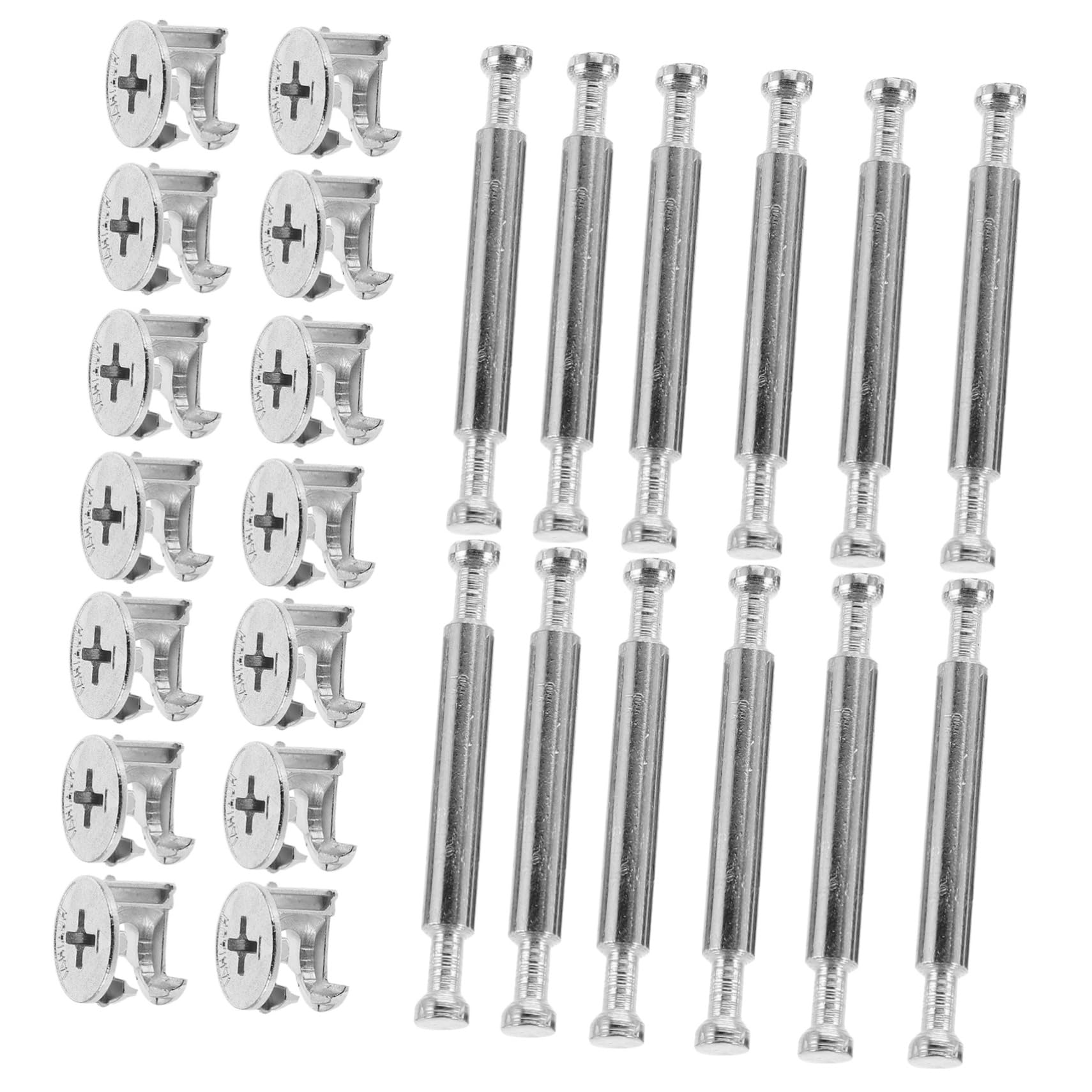 FUNOMOCYA 10 Sets of Drawer Panel Fasteners Sturdy Iron Furniture Board Fitting 3-in-1 Fittings for Easy Installation