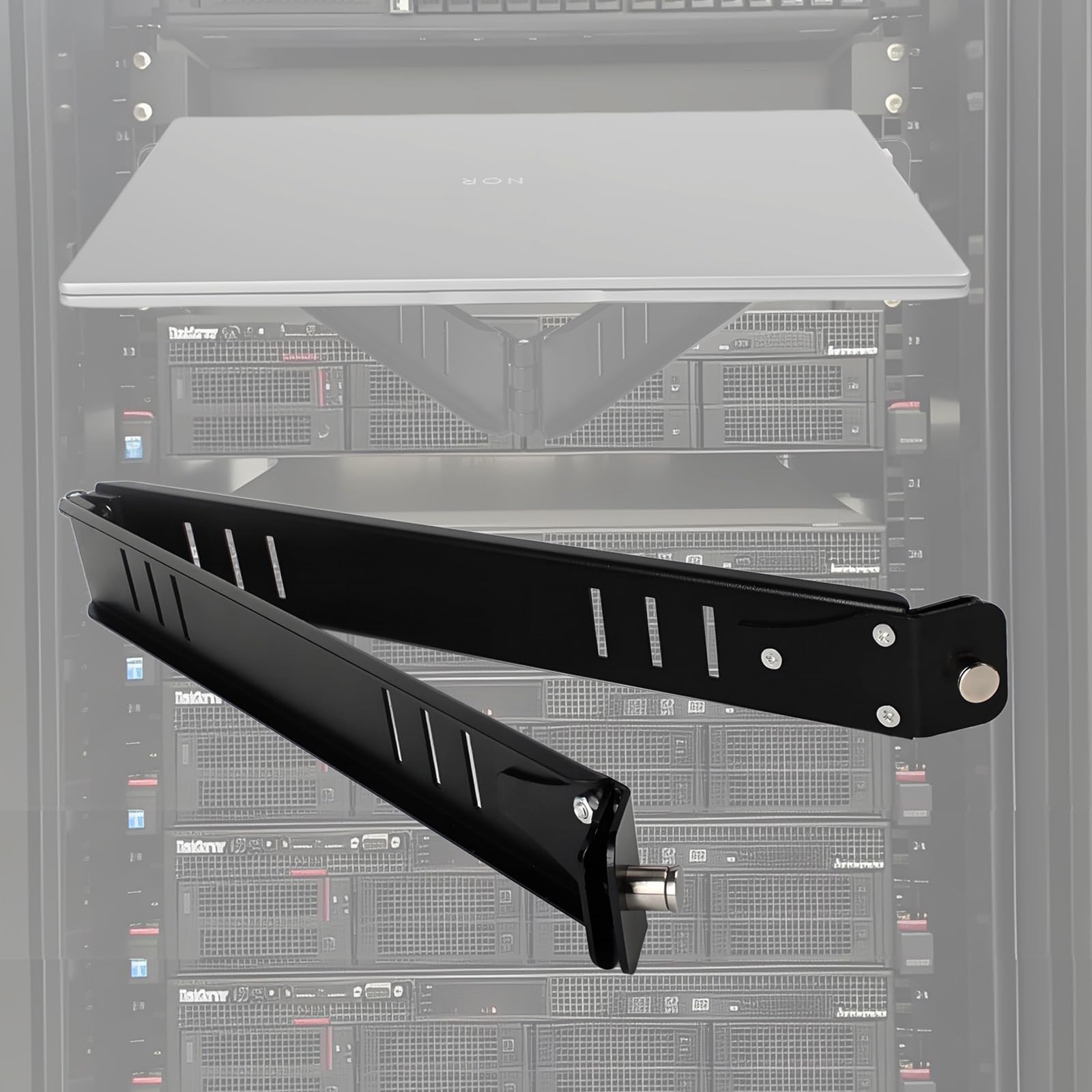 Setup.exe Installationswerkzeug, unterstützt 50 kg, Schnellmontage für Patchpanel, Computerschrank, Server, Netzwerk-Racks und Laptops, kompatibel mit 48,3 cm Schienen, Vierkant- und Gewindelöchern