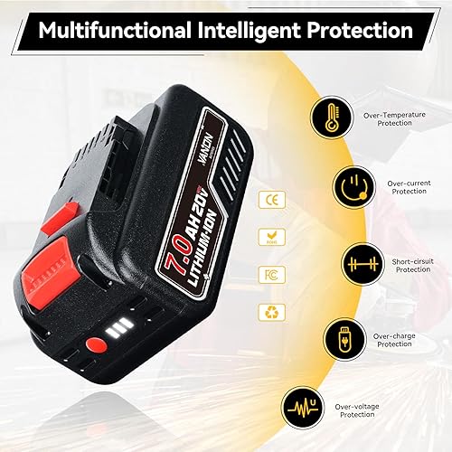 Miniatura 5 de VANON Paquete de 2 baterías de litio LB2X4020 de 7.0Ah de repuesto para Black and Decker 20 V LBXR2020 LBX4020 LB2X4020-OPE LBXR20-OPE LBXR20 LB20