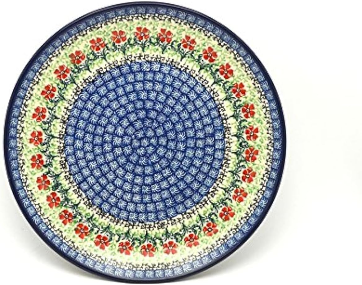 Polish Pottery Plate - 10" Dinner - Maraschino