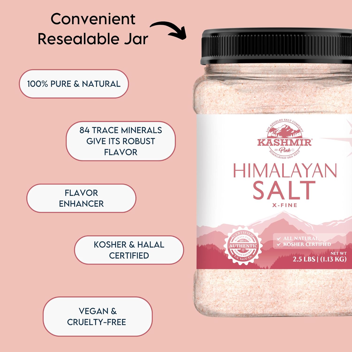 10lb Extra Fine Pink Salt Bundle