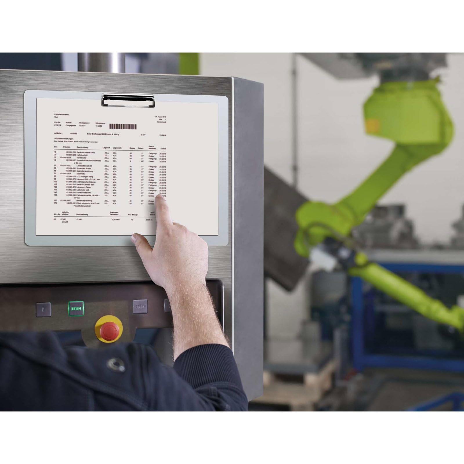 MAUL Klemmbrett A3 Querformat silber magnetisch mit Bügelklemme