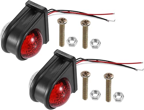 X AUTOHAUX 2 luces traseras LED de 8 luces LED para remolque, señal de giro, luz trasera de freno, universales para remolques utilitarios, camiones,