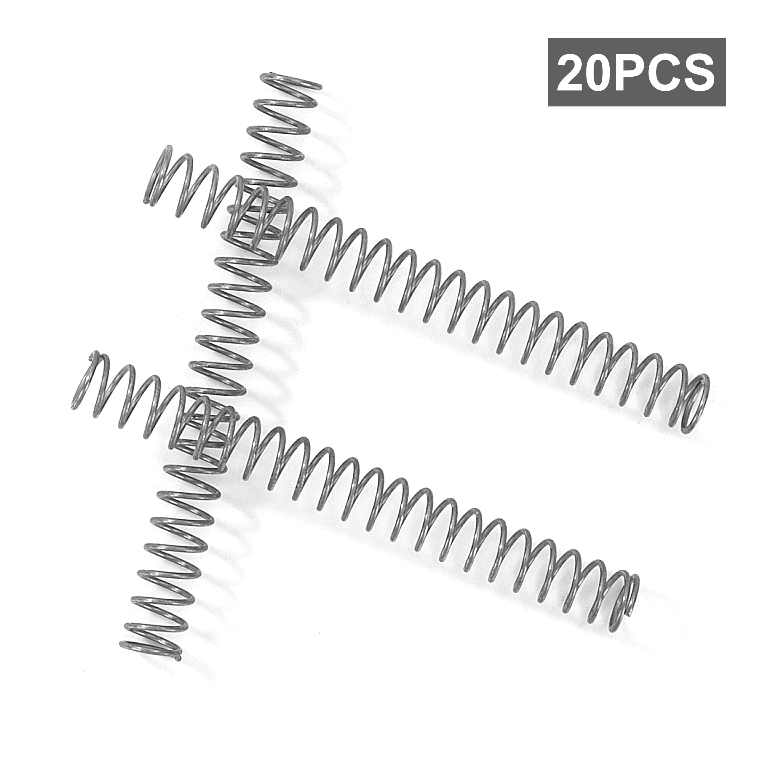 Ressort de Compression 45mm Ressorts Compression en Acier Inoxydable Diamètre du Fil 0,5mm Diamètre Extérieur 5mm Force du ressort 0,81KG 20 Pièces