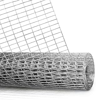 Fencer Wire Galvanized Welded Fence Wire 16 Gauge Mesh Size 1" x 1/2" (36-Inch x 25 ft.)