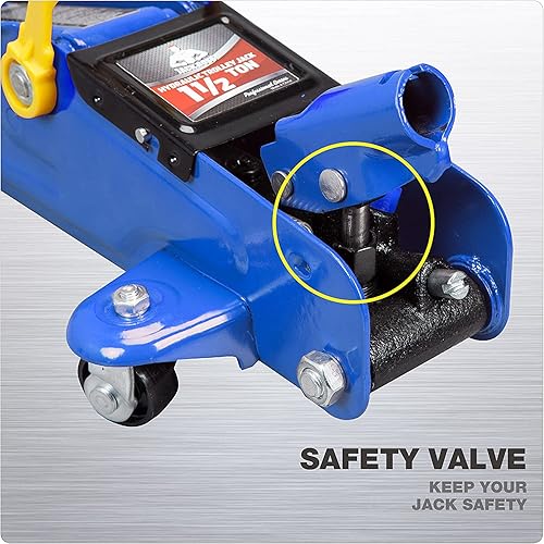 Miniatura 6 de Gato hidráulico de piso 1.5 toneladas 3,300 libras elevador de coche portátil carretilla Jack 360 grados para automóviles sedanes automotrices