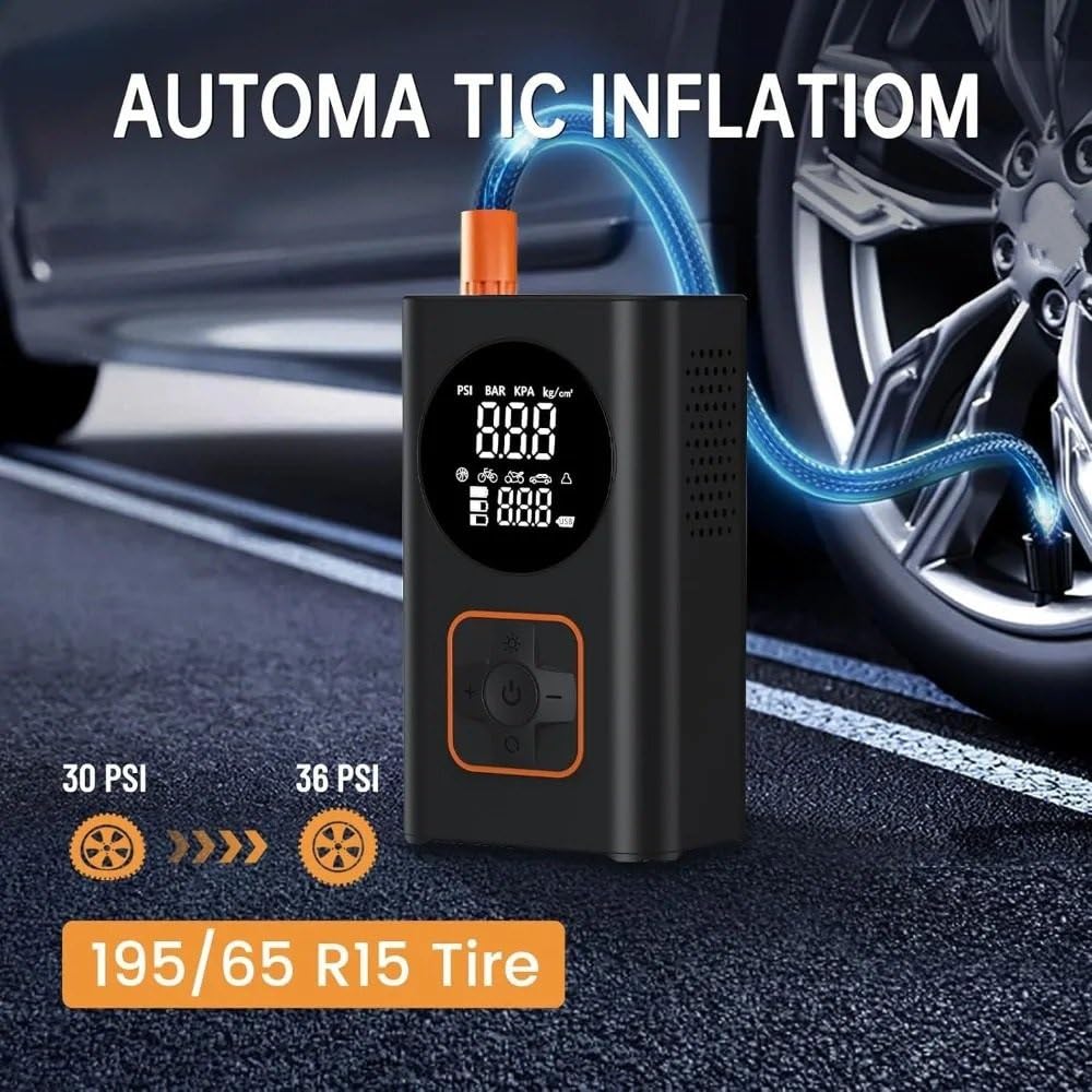 Compressore d'Aria Portatile per Auto Senza Fili