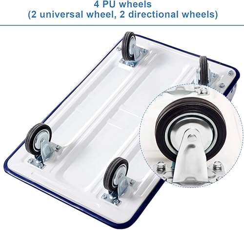 Miniatura 6 de Goplus Carro plegable de la plataforma 330LBS Rolling Flatbed Cart Hand Platform Truck Push Dolly para cargar