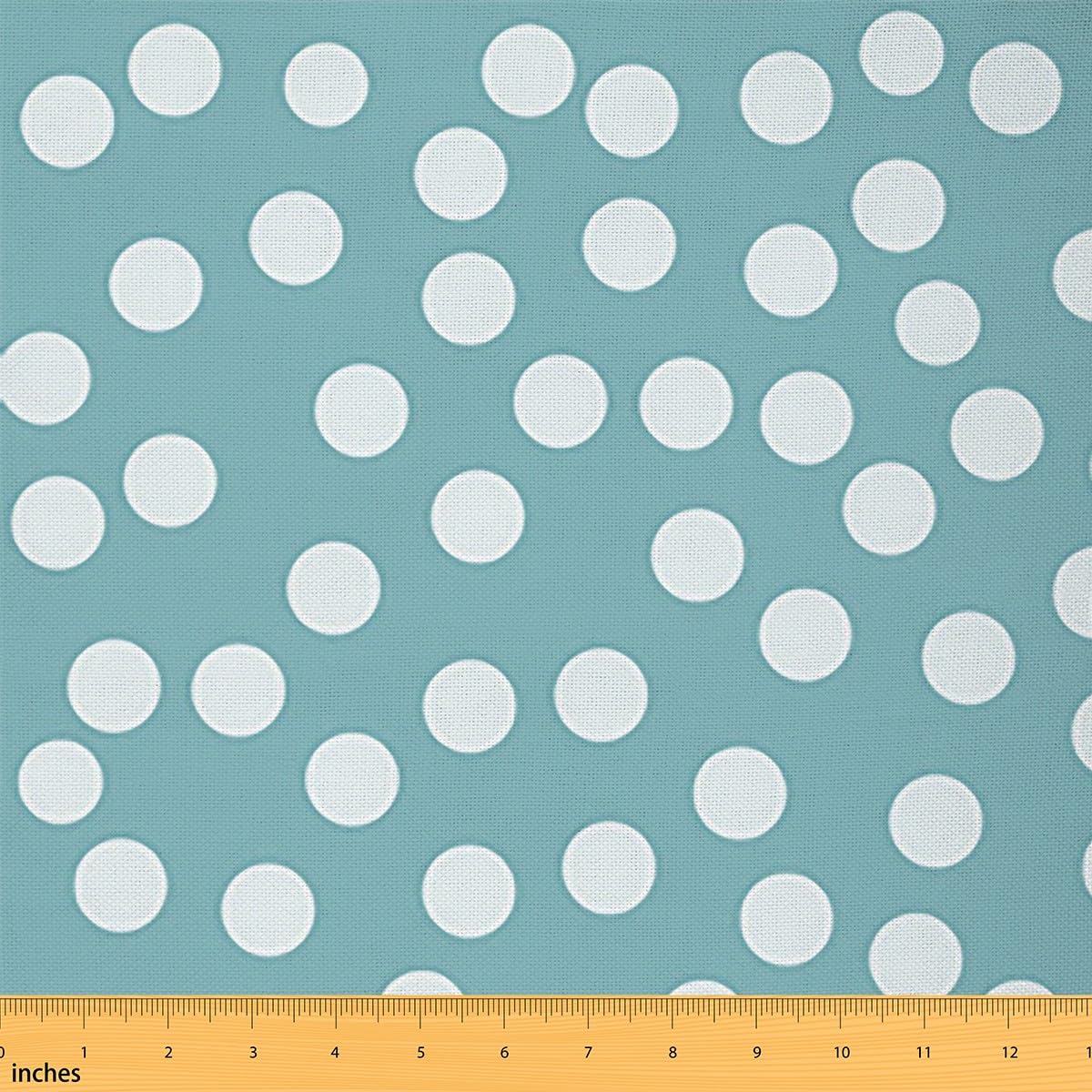 Polka Dots Fabric by The Yard Dots Decorative Fabric Geometric Dot Upholstery Fabric Modern Farmhouse Fabric by The Yard DIY Craft Patchwork Clothing Waterproof, 10 Yards, Blue — image 1