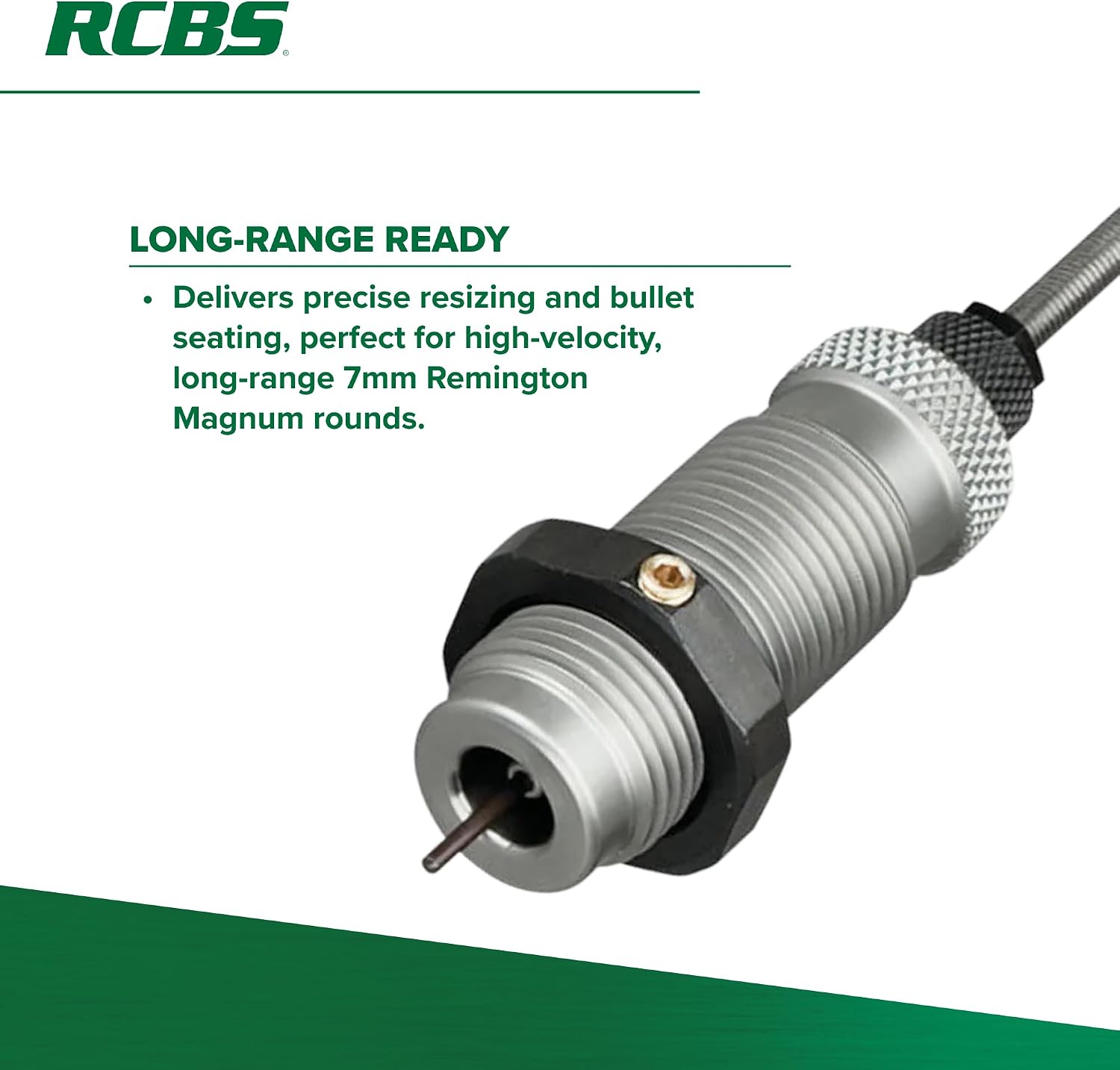 RCBS Full-Length Die Set 7mm Rem Mag, Reloading Die Set for Full-Length Sizing of 7mm Remington Magnum