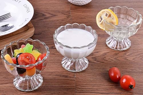 Miniatura 3 de VanEnjoy Juego de cuencos de vidrio en paquete seguro  Mini preparación, inmersión, postre, helado, bar, aperitivos, juego de 4, 4 onzas