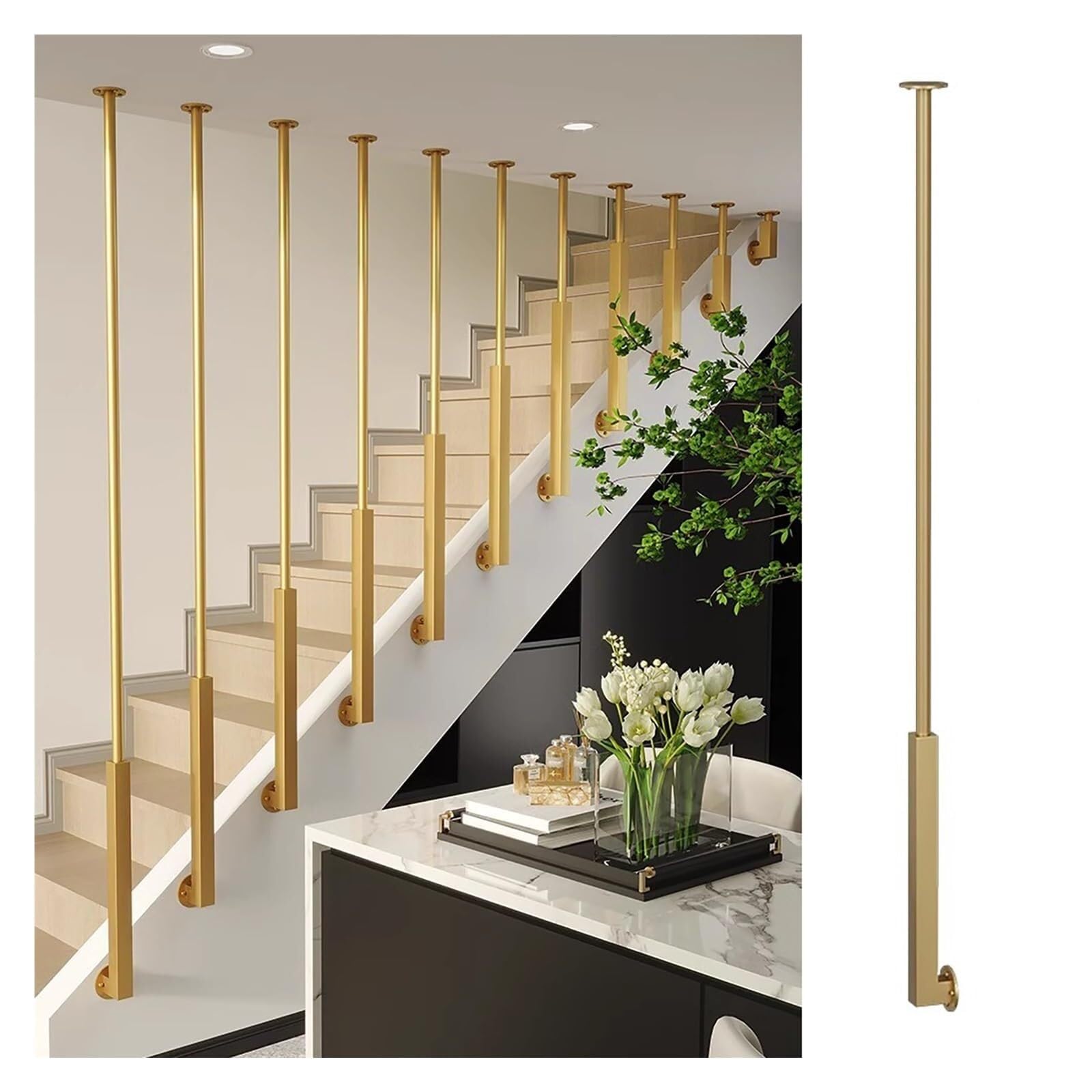 Wrought Iron Railing Bars Universal Fit for Stair Railing
