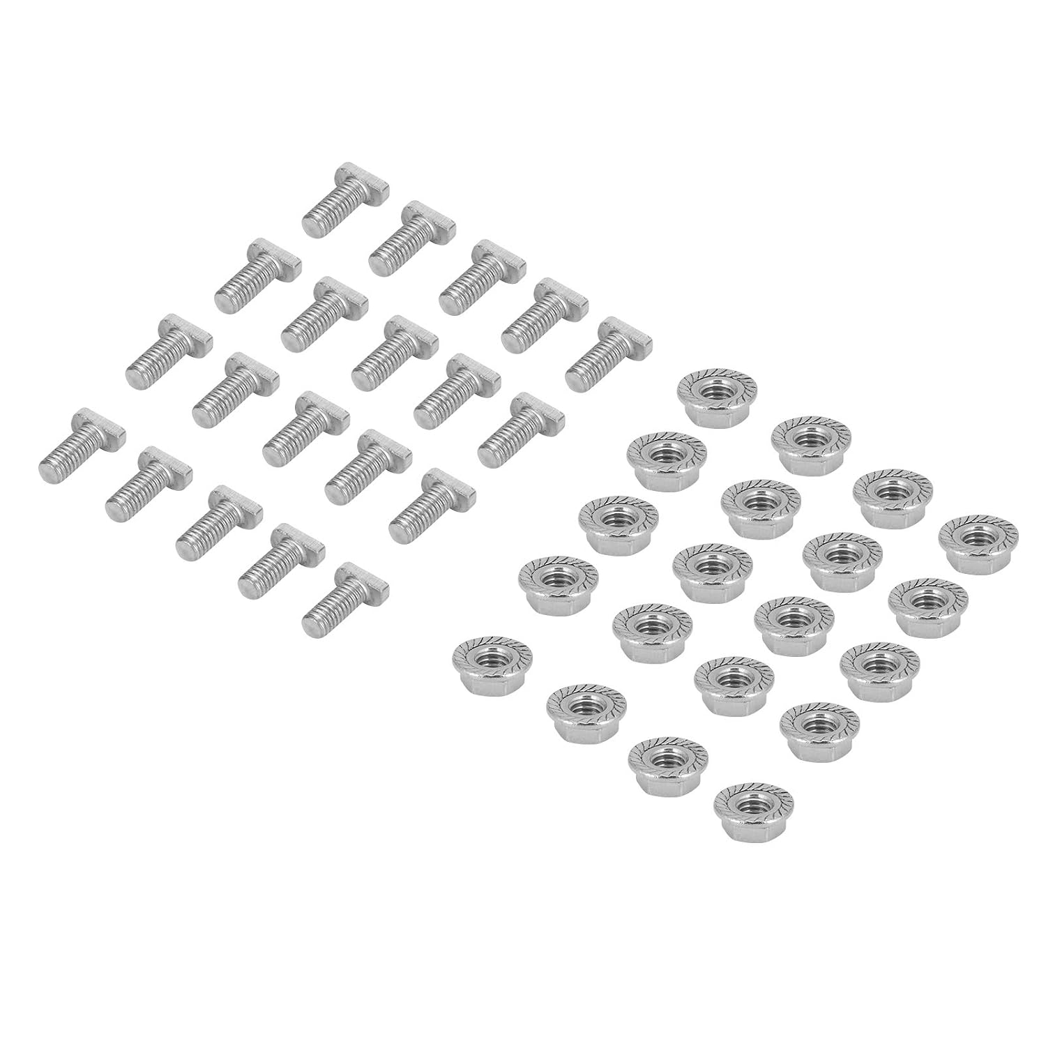 Diydeg TV Mounting Hardware Kit, 304 Stainless Steel M6 Screws Bolts Nuts Kit Easy to Use for Hardware Greenhouse Supplies