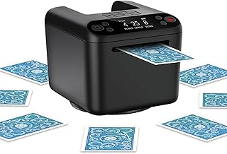Automatischer Kartensendemaschine 180°/360° Drehung für 1–3 Decks, Karten Austeiler für 2–12 Spieler, Wiederaufladbar, Extrem Leise für Poker, Blackjack, Texas Holdem, UNO