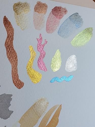 Coliro Artist – Set De 6 Acuarelas Perladas Mica Pearl, Tonos Candy, Hechas A Mano En Alemania Por Finetec