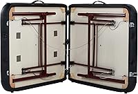 Vista 4 de Master Massage Zephyr - Mesa de masaje portátil y ligera, mesa de tatuaje, cama de spa (negro, granate)