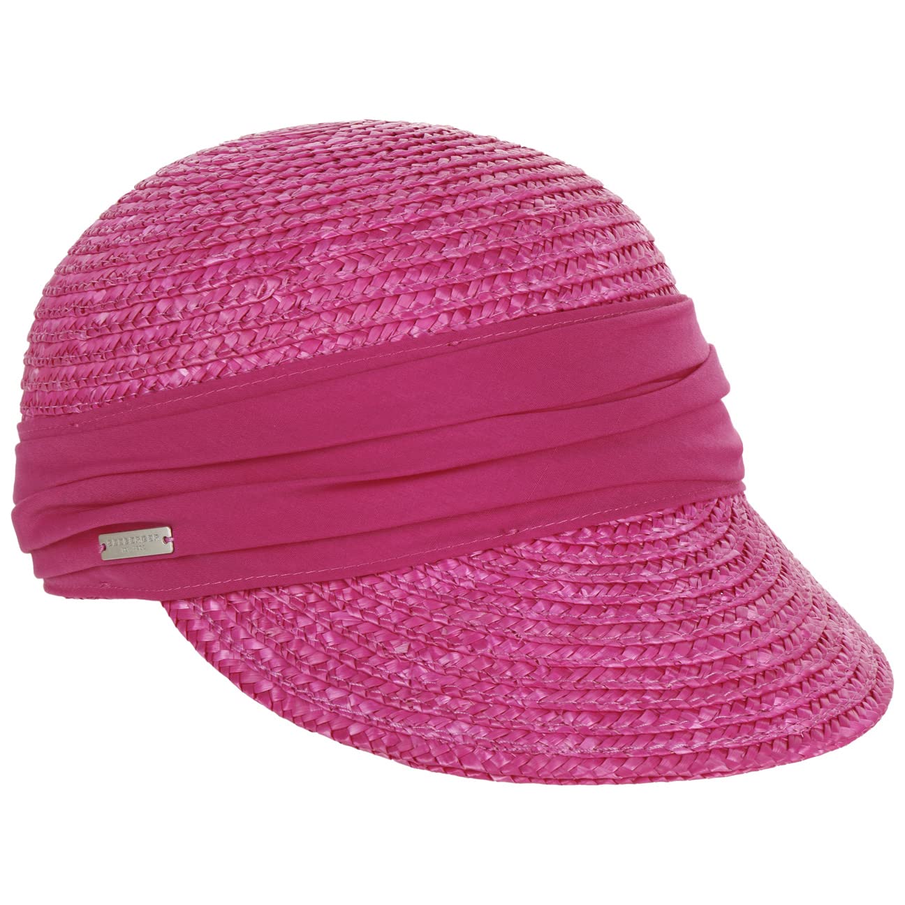 Seeberger Women's Sun Hat, Women's Straw Cap, fuchsia, One Size