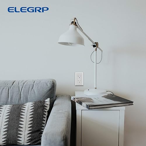 Miniatura 6 de ELEGRP Placa decorativa de pared para receptáculo, cubiertas decorativas de tamaño estándar de 1 banda, placas frontales de policarbonato