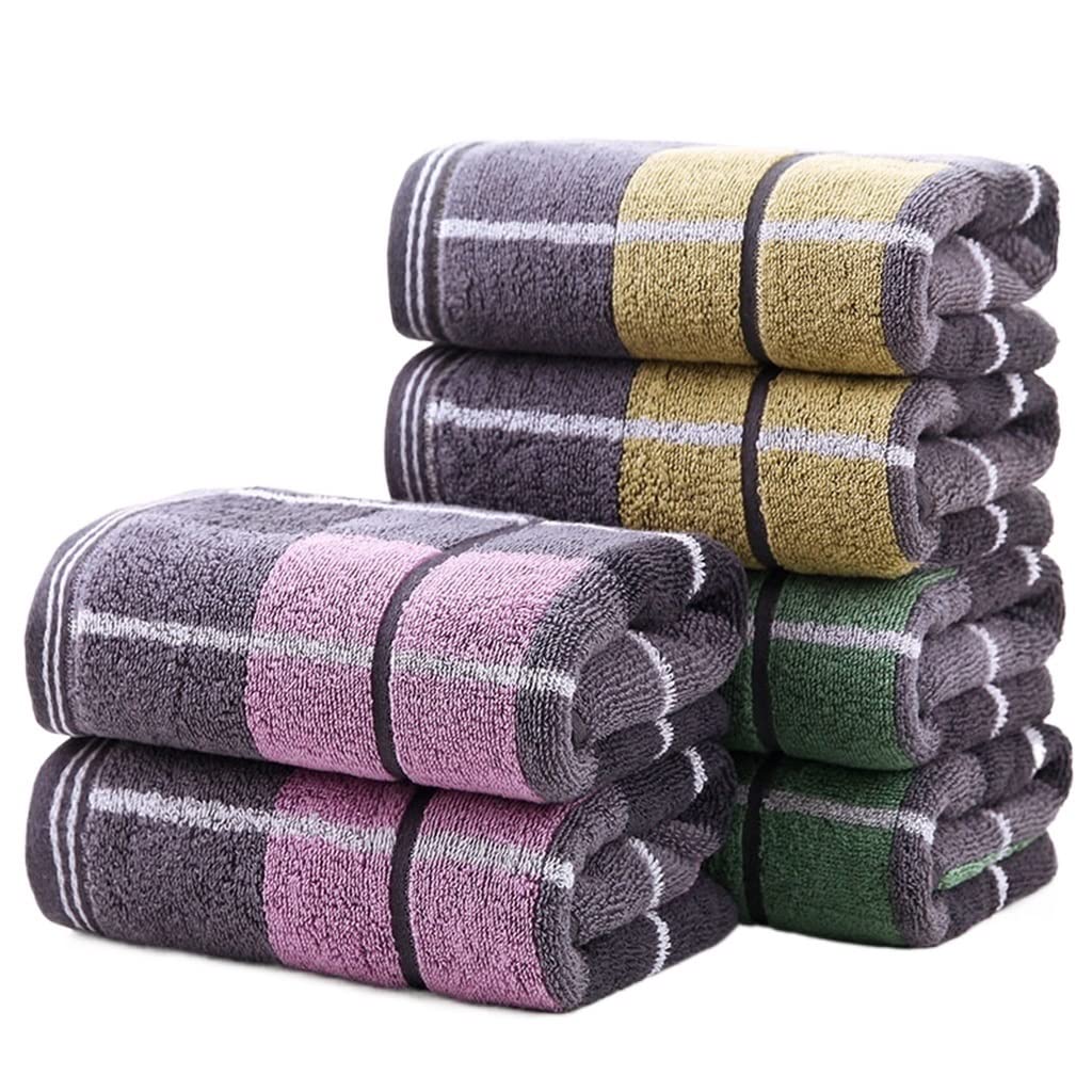 Serviette visage coton épais ultra absorbante lot de 6 linges de bain doux adulte