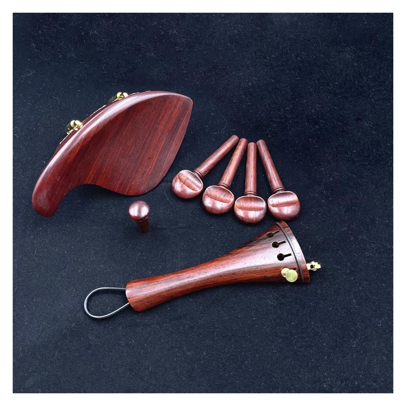 4/4 Rozmiar Akcesoria Do Skrzypiec Palisander Zestaw Części Tailpiece Kołki Stroikowe Końcówki Podbródek Podbródek Uchwyt Akcesoria do Skrzypiec Profesjonalne (Color : 02)